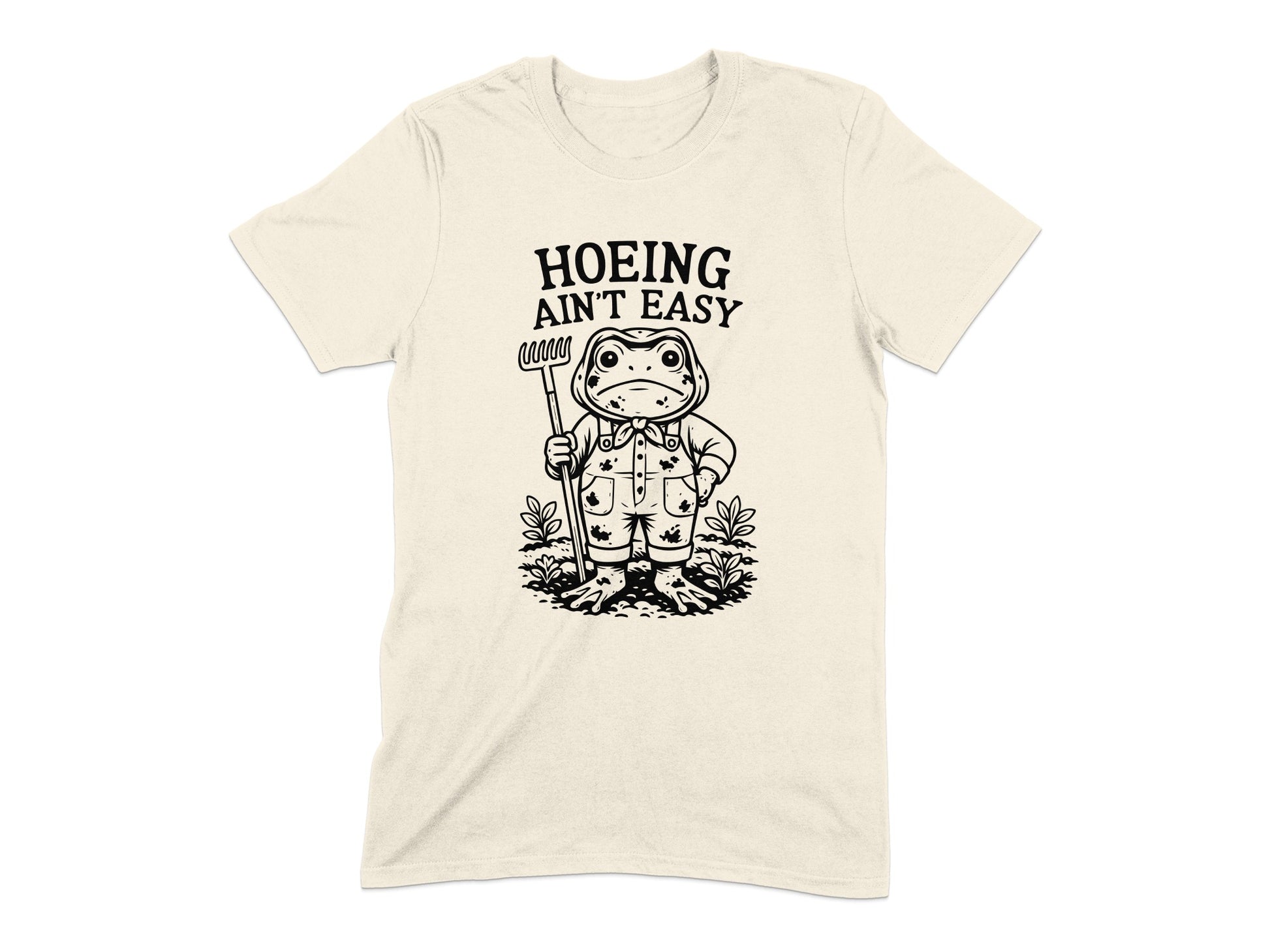 Hoeing Ain't Easy Frog with Rake Tee Shirt product