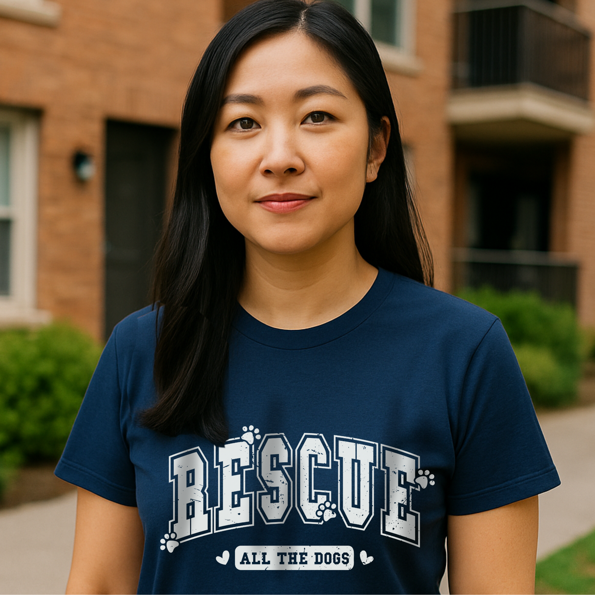 Rescue All The Dogs - Dog Lover Shirt – Gift T-Shirt for Doggo Mamas or Dads Pet Parents Fur Baby Mom