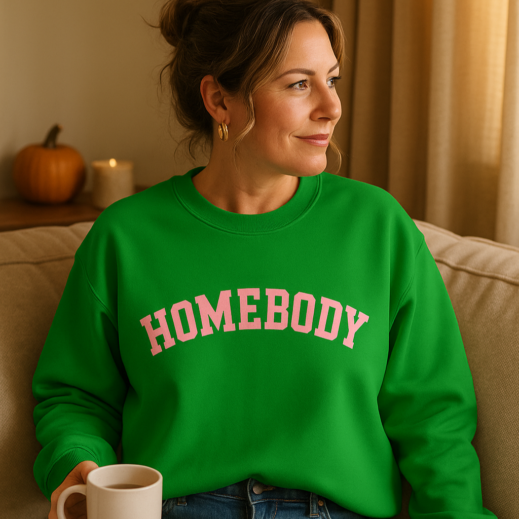 Cozy Homebody Sweatshirt, Unisex Crewneck