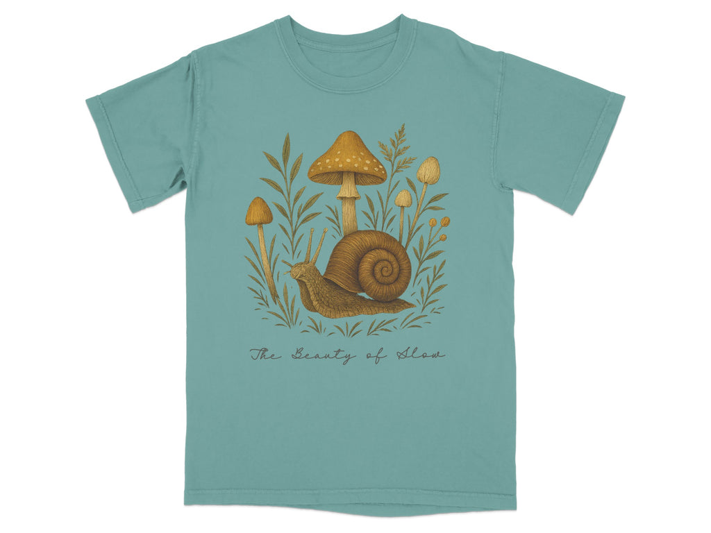 The Beauty of Ideas Snail and Mushrooms themed product type