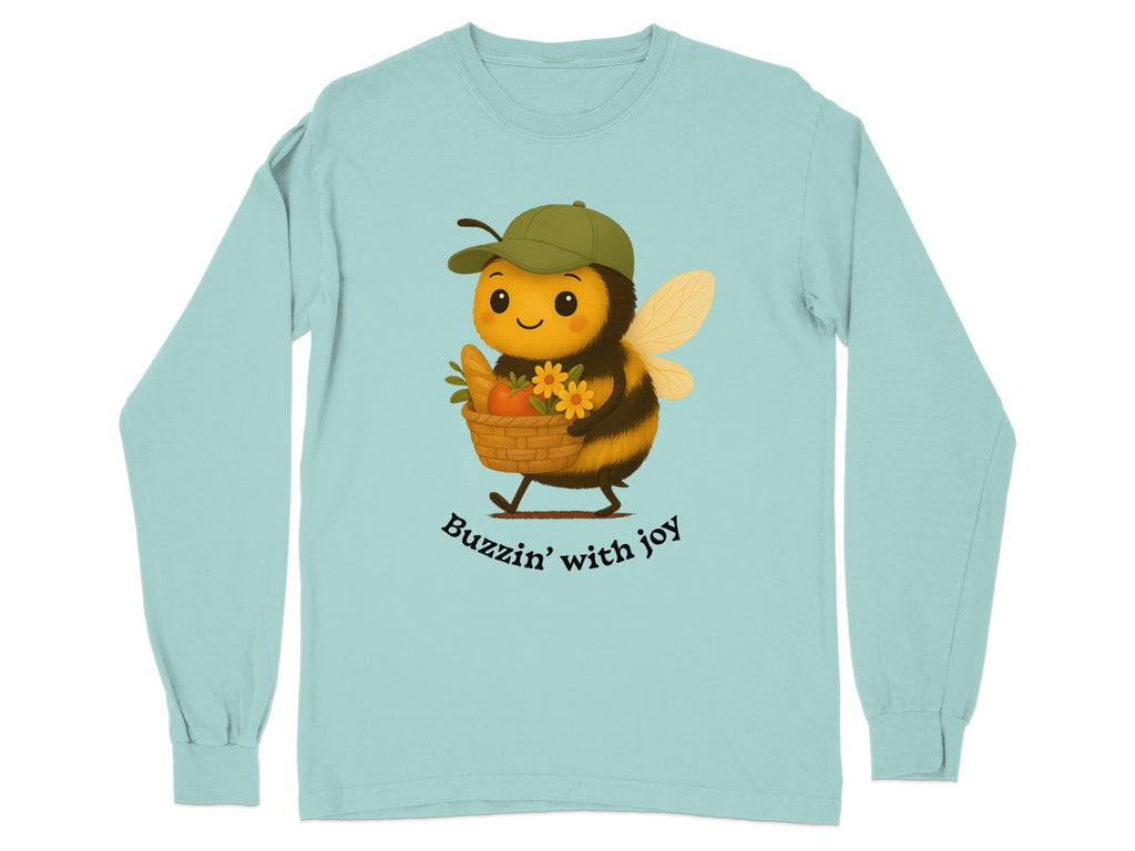 Buzzin' with joy bee carrying flowers long sleeve product type