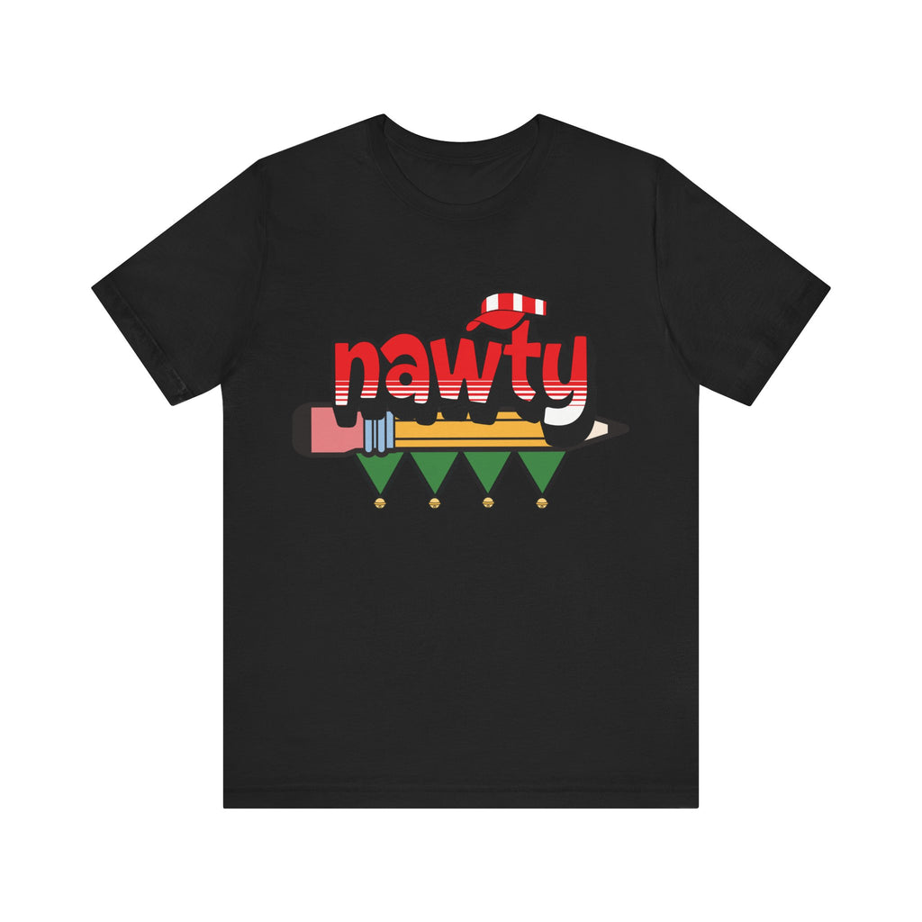 Naughty or Nice List, Tally Elf Nawty Very Merry Christmas Party, Unisex Jersey Short Sleeve Tee