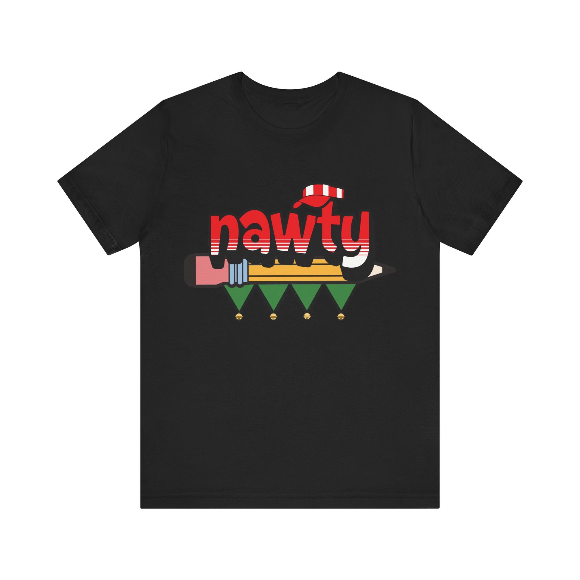Naughty or Nice List, Tally Elf Nawty Very Merry Christmas Party, Unisex Jersey Short Sleeve Tee