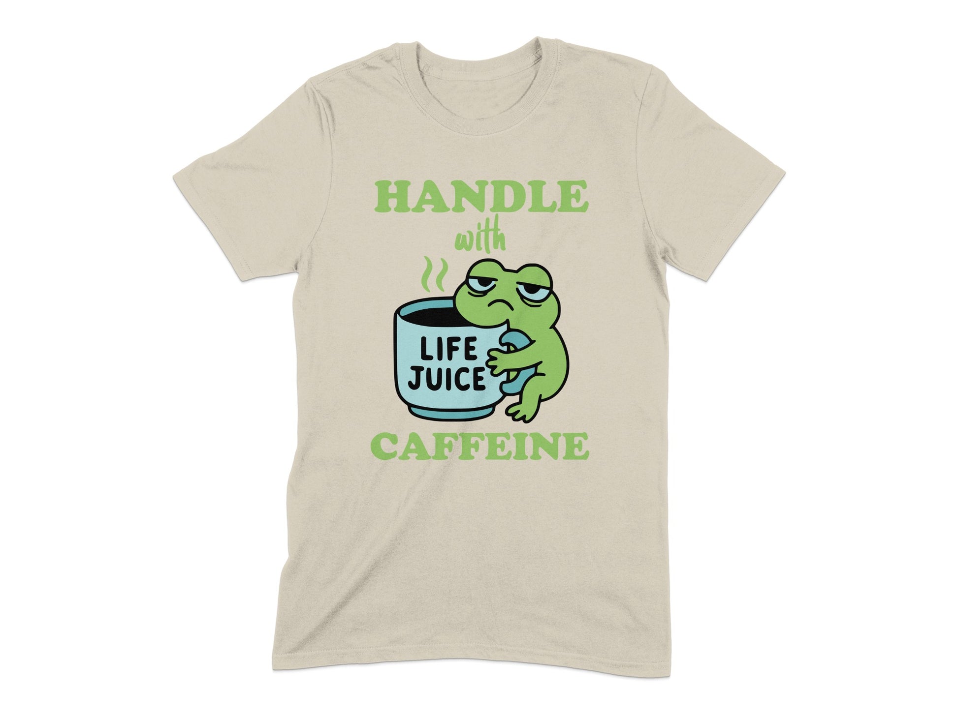 Handle With Caffeine Life Juice Frog T-Shirt Product