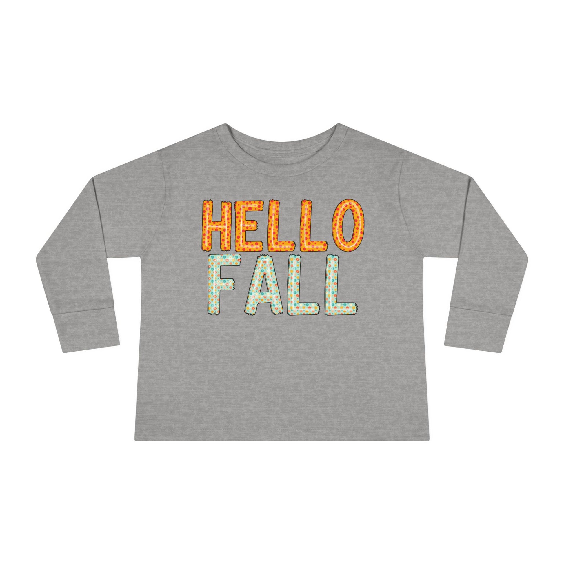 Toddler Hello Fall Cute Autumn T-Shirt - Holiday or Seasonal Design XS-5X