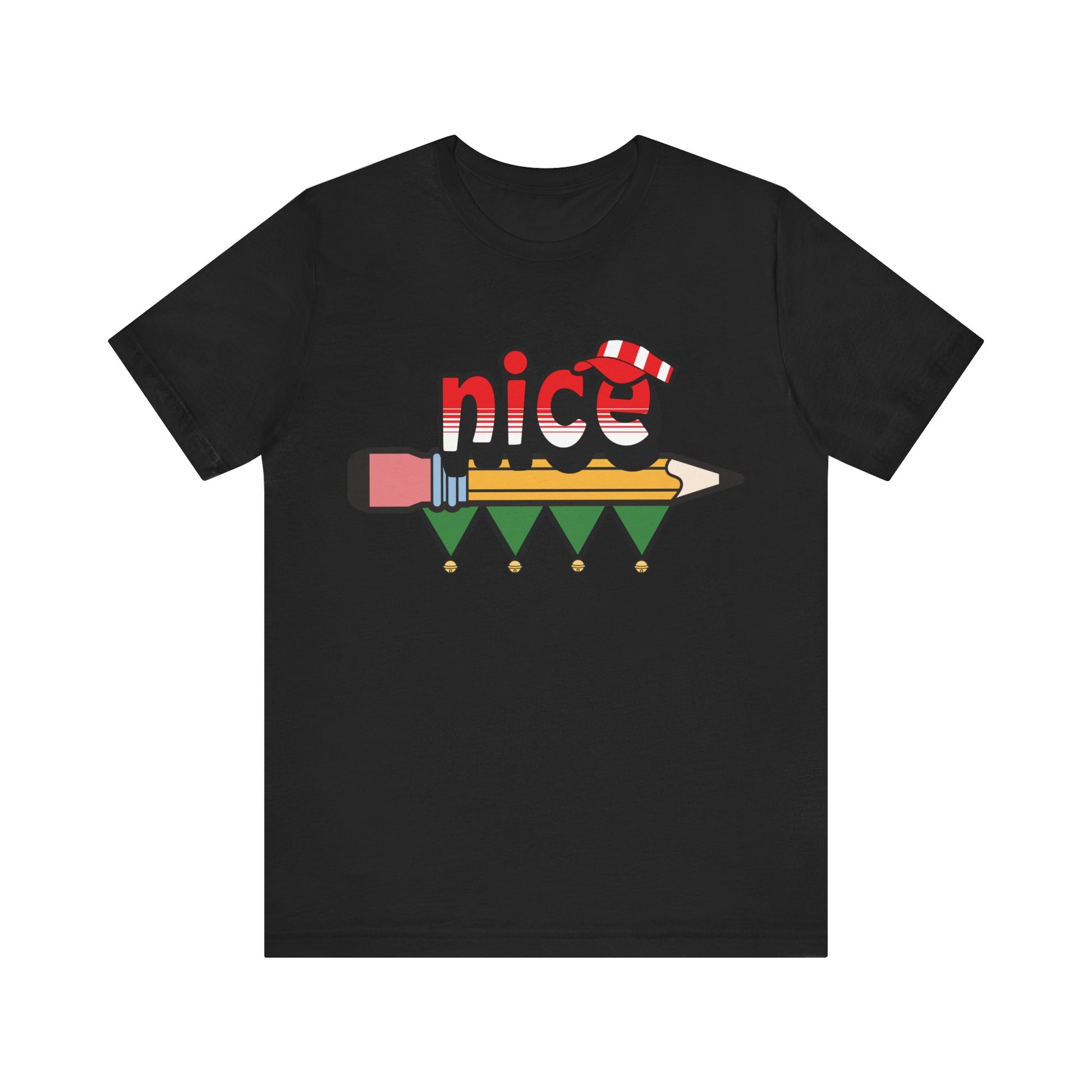 Naughty or Nice List, Tally Elf Nice Very Merry Christmas Party, Unisex Jersey Short Sleeve Tee