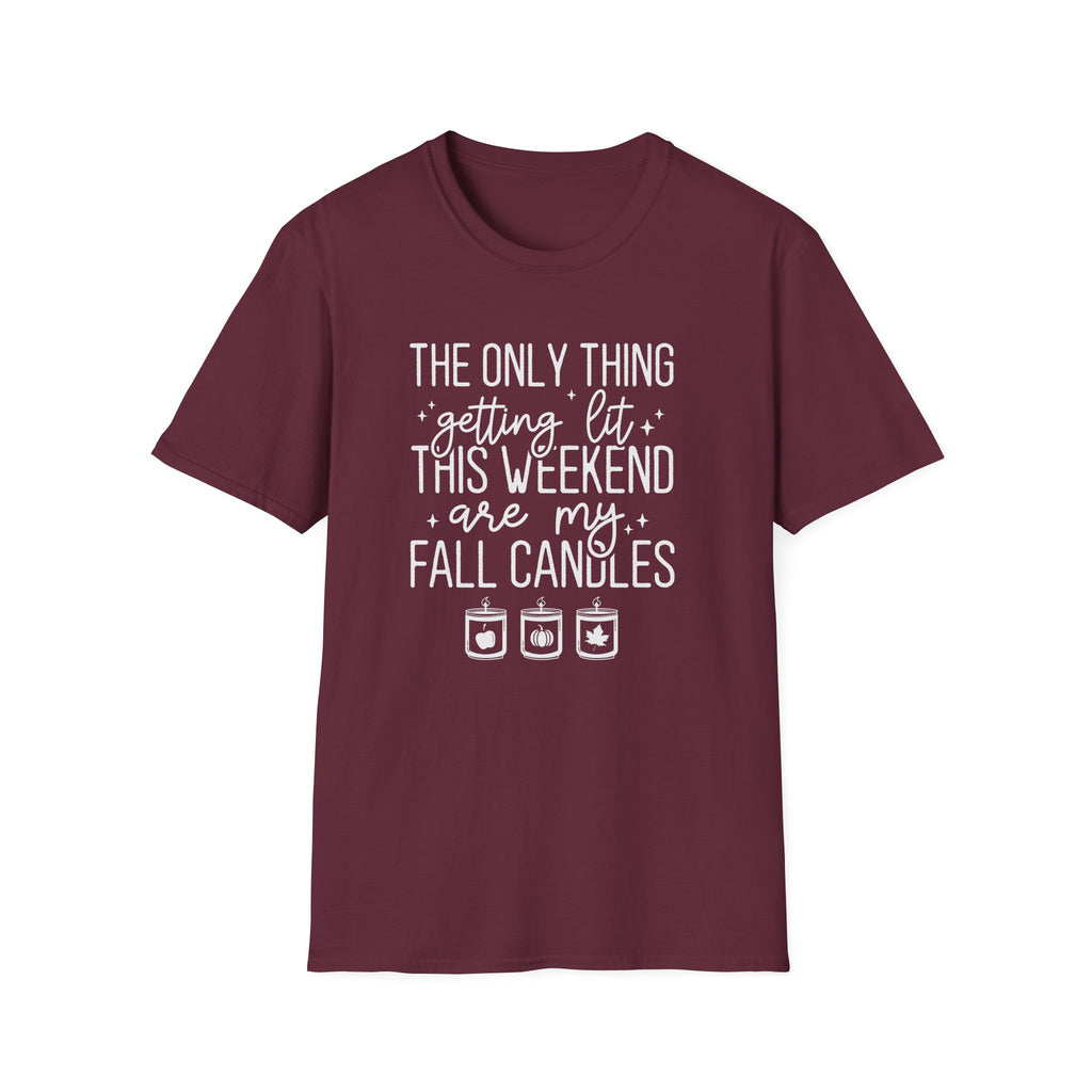 Funny Fall Autumn Aesthetic Unisex Softstyle T-Shirt XS - Plus Size 5X