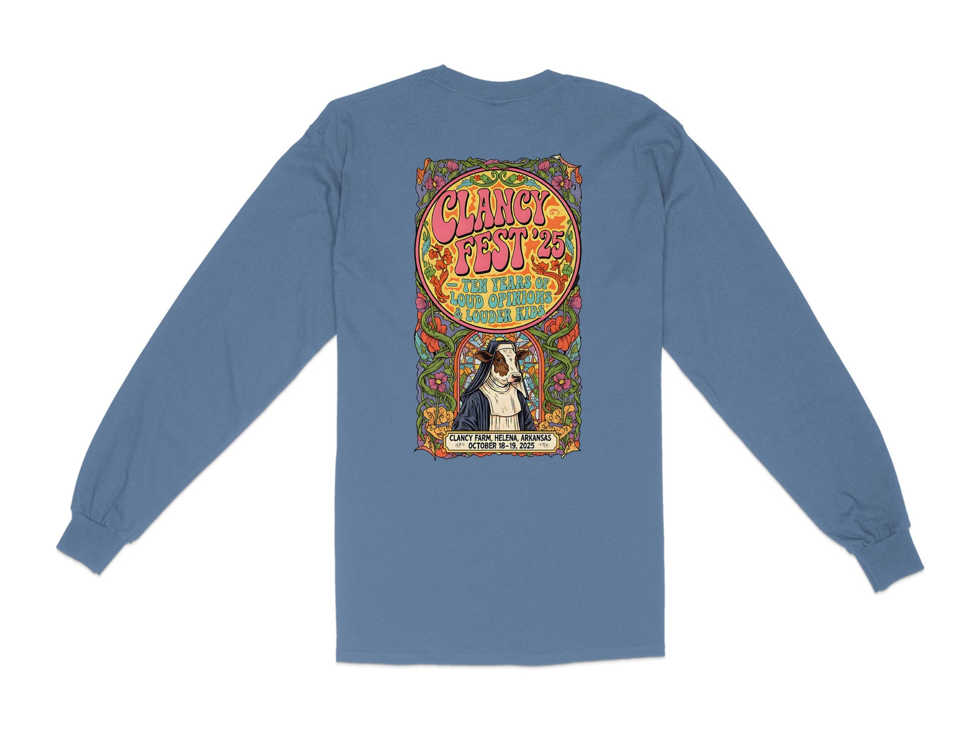 Clancy Fest Blue Long Sleeve Graphic Shirt product