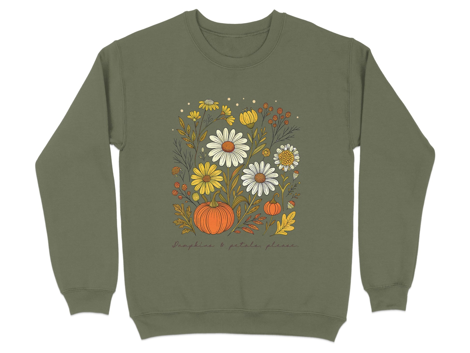 Pumpkin and Petals Please Floral Sweatshirt product