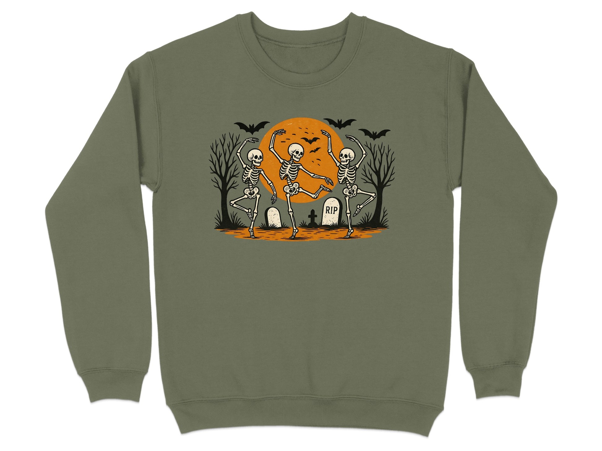 Dancing Skeletons Halloween Crewneck Sweatshirt product type