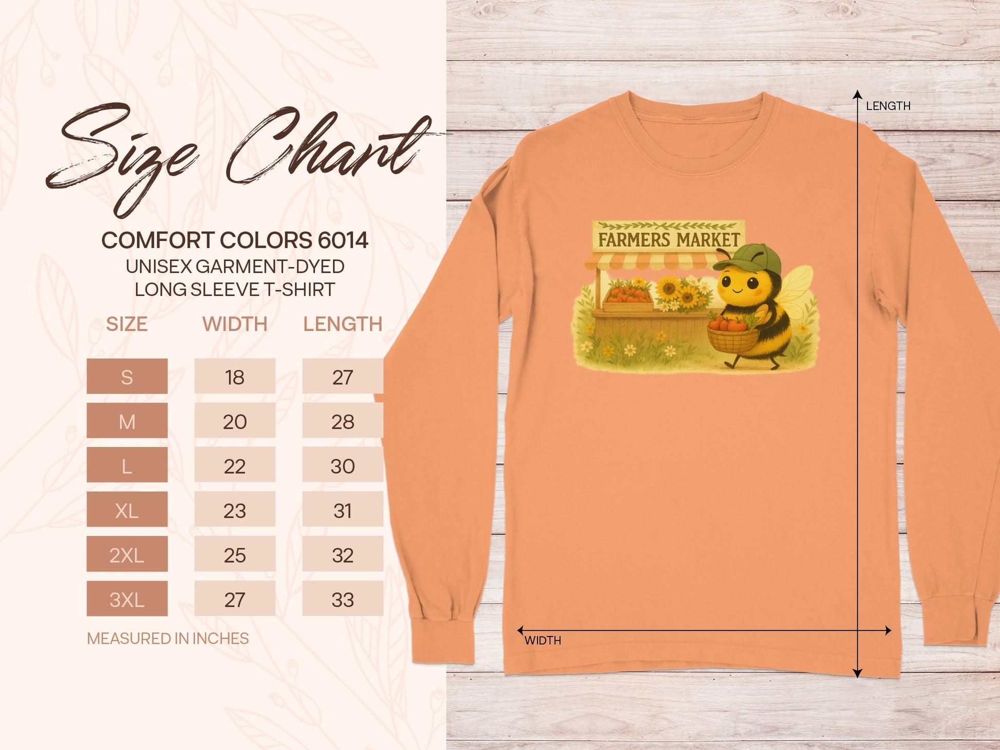 Farmers Market Unisex Garment-Dyed Long Sleeve T-Shirt product type