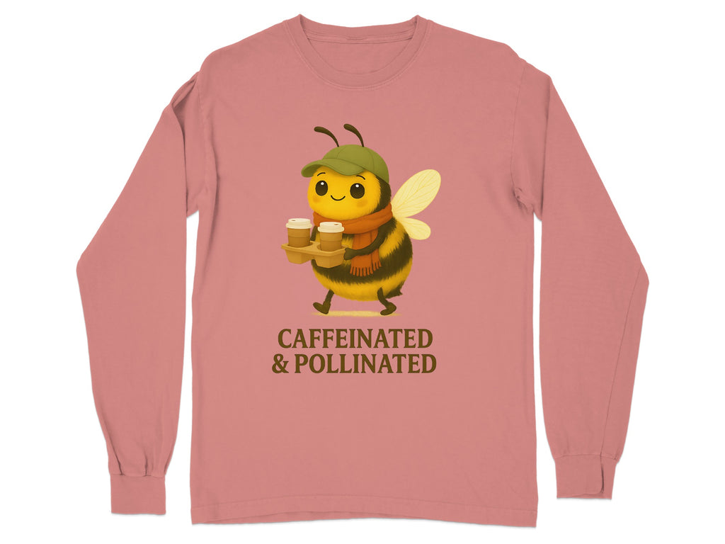 Caffeinated and Pollinated Bee Long Sleeve Shirt Product