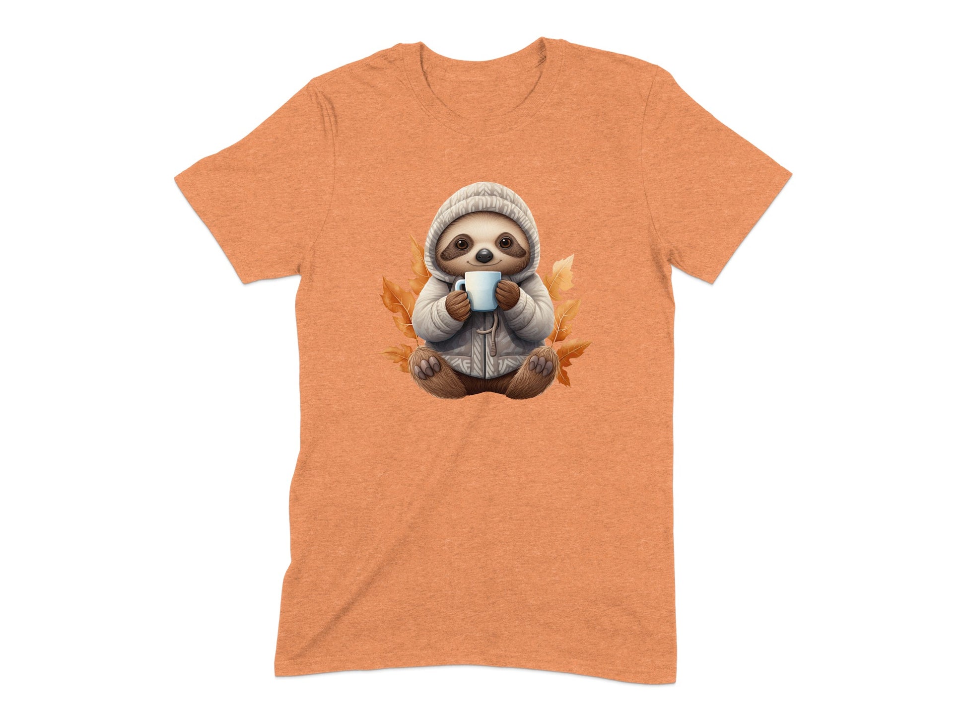 Cozy Sloth Drinking Coffee Graphic T-shirt product