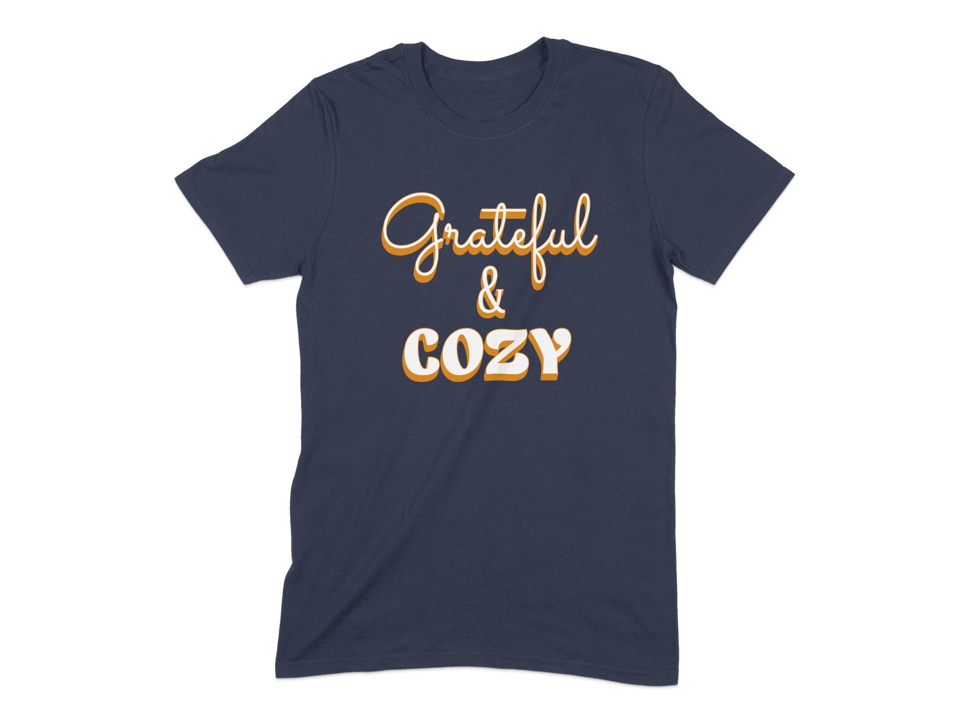 Grateful and Cozy Graphic Tee Shirt Stylish Casual Product