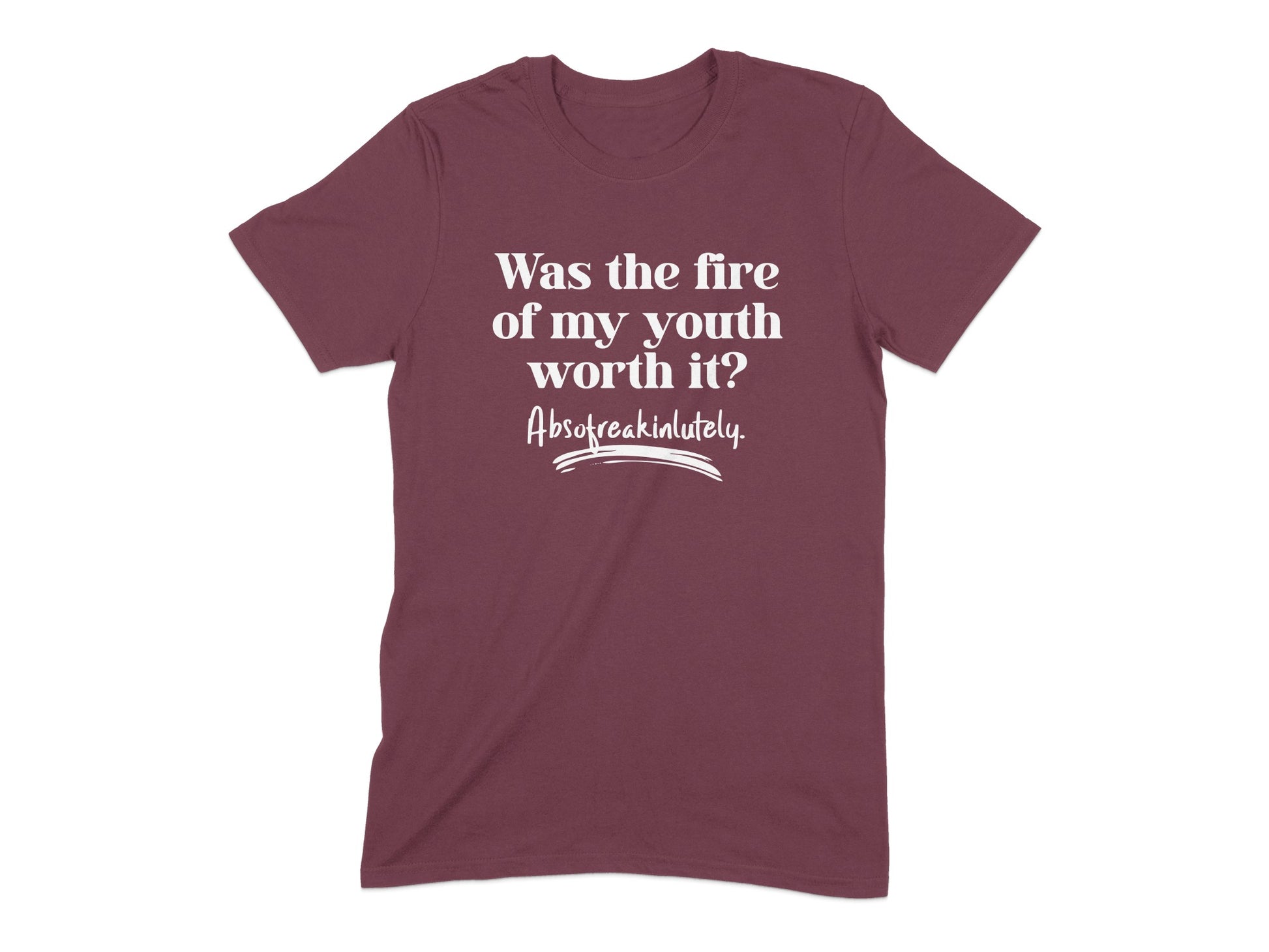 Was the fire of my youth worth it T-shirt product