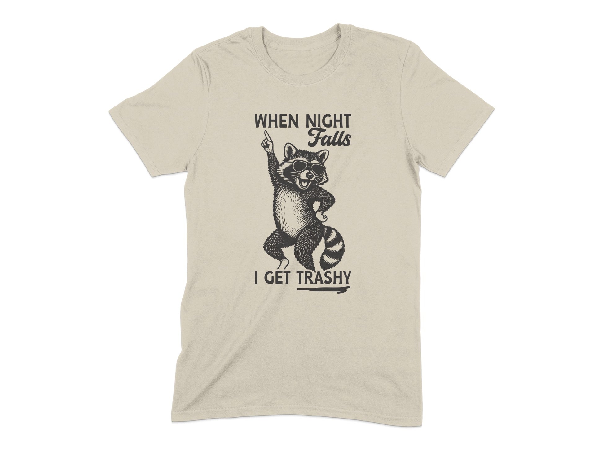 When Night Falls I Get Trashy Raccoon T-shirt product type