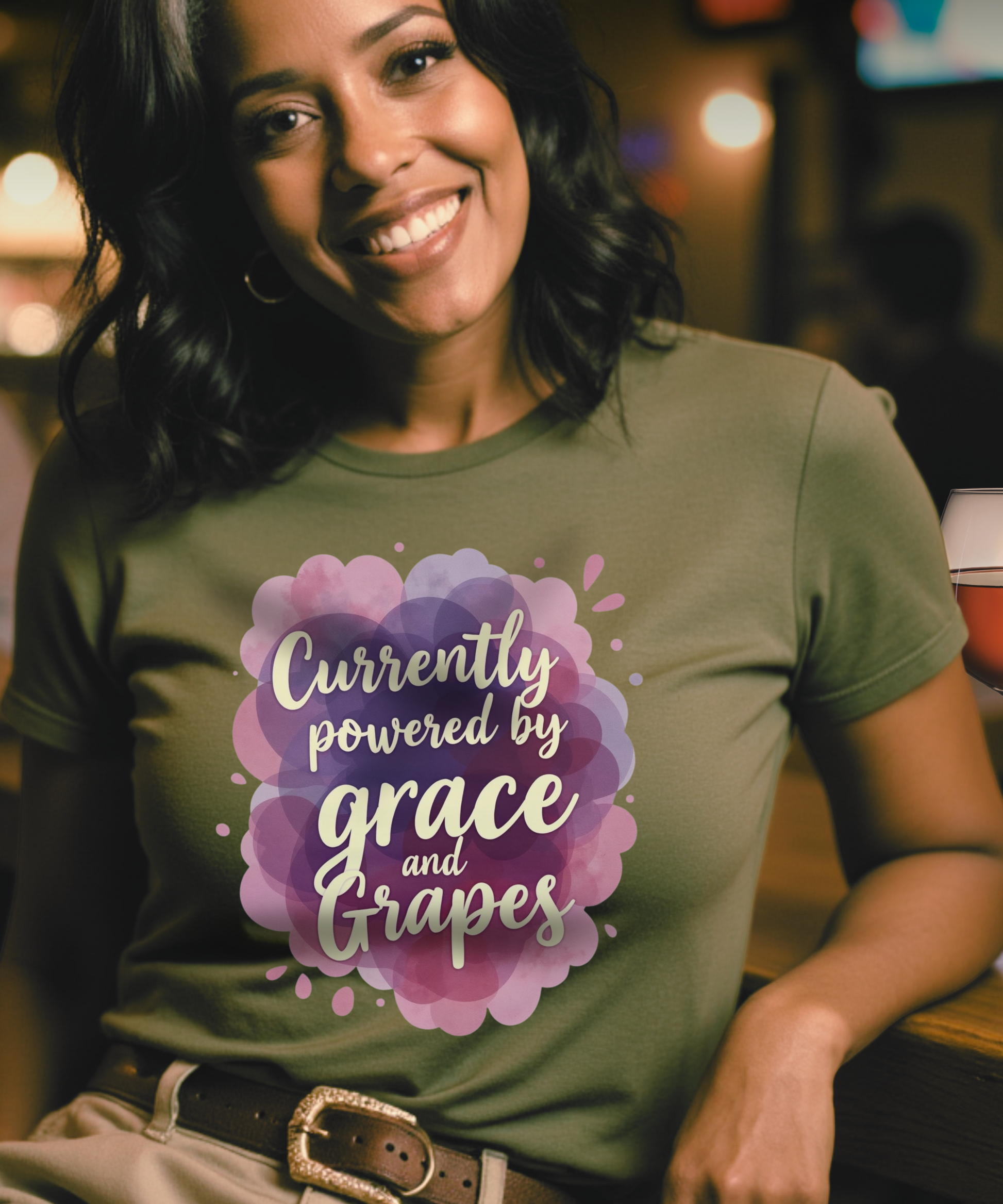 Wine Lovers Currently Powered by Grace and Grapes T-Shirt