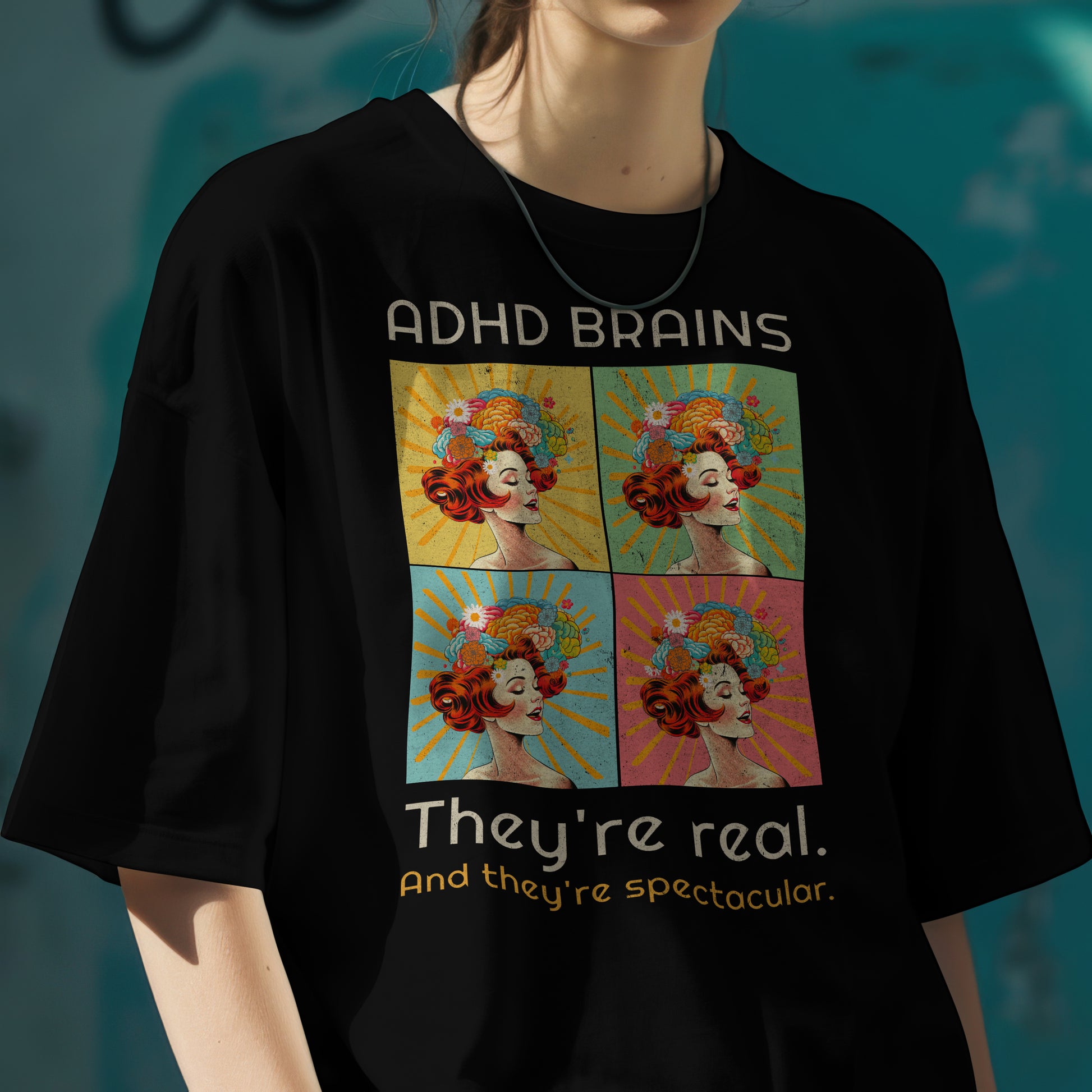 ADHD Brains Neurodiversity They're Real And They're Spectacular Unisex Soft Tee