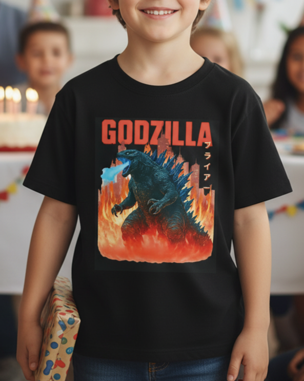 Custom Godzilla Youth Short Sleeve Tee