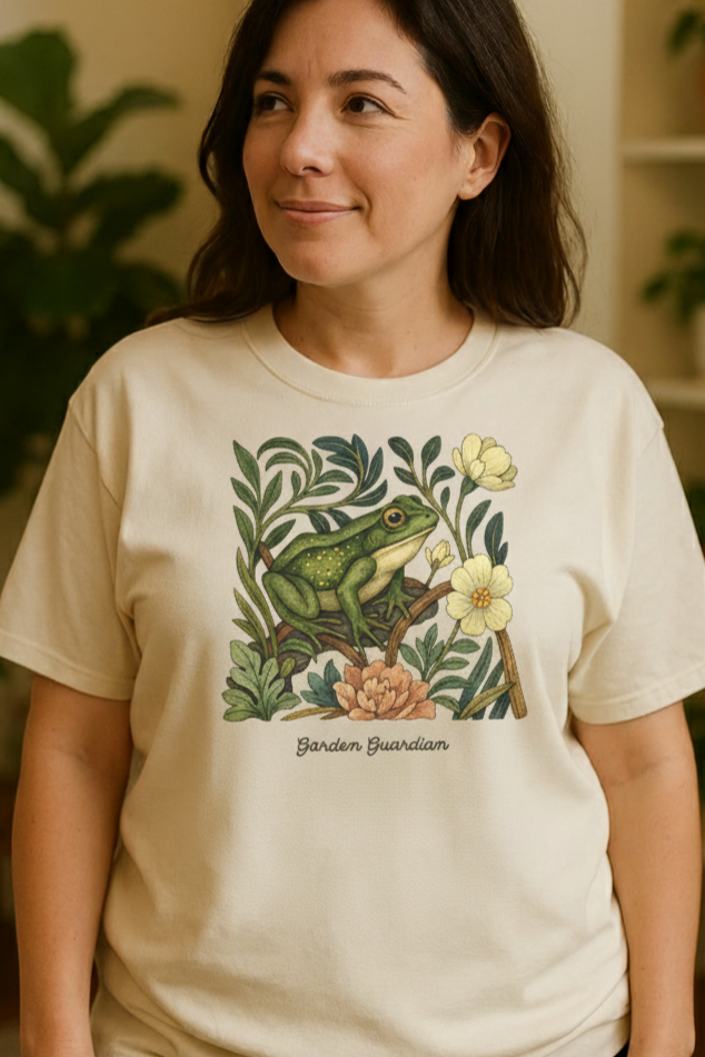 Garden Guardian Frog Woodland Comfort Colors T-Shirt