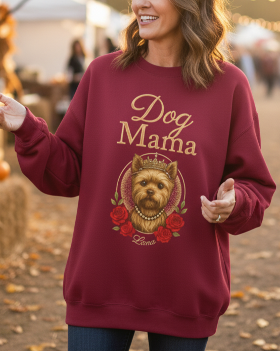Custom Dog Mama Crewneck Sweatshirt