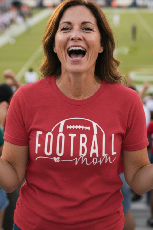 Football Mom Graphic T-Shirt for Passionate Moms
