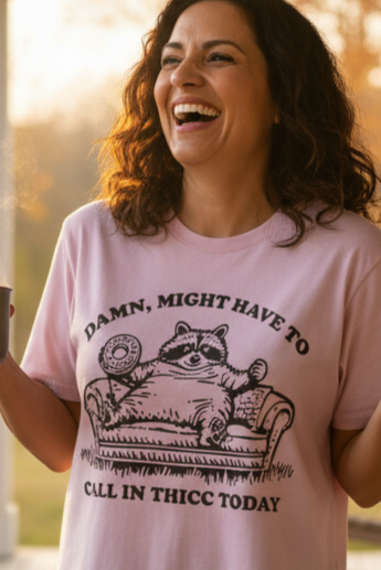 Damn Might Have To Call In Thicc Today T-Shirt