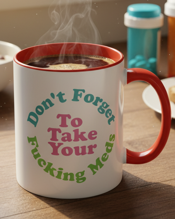 Funny Medication Reminder Coffee Mug – 11 oz & 15 oz