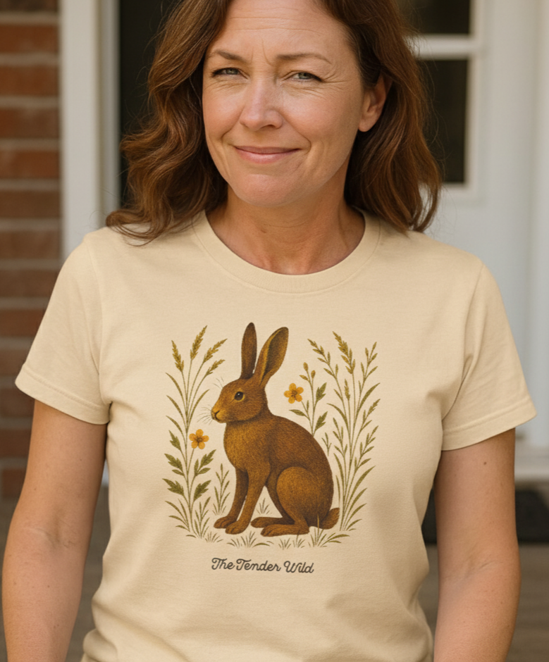 The Tender Wild Enchanted Rabbit Woodland Forest Art Comfort Colors  T-Shirt