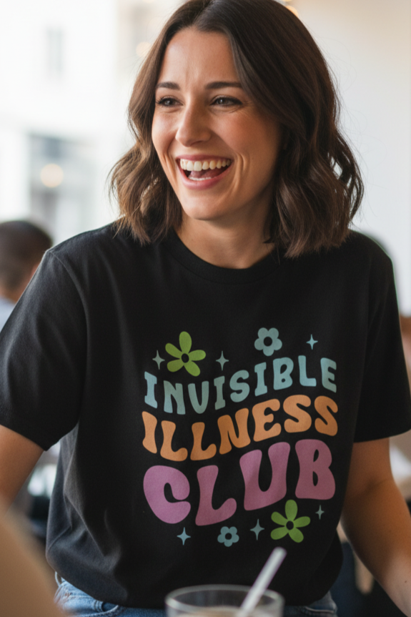 Invisible Illness Club Colorful Graphic T-Shirt