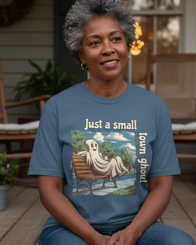 Just A Small Town Ghoul Funny Halloween Tee, Unisex T-Shirt XS-5XL