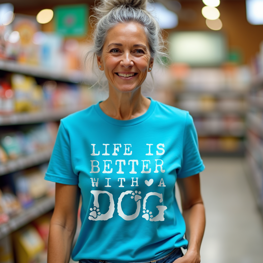 Life Is Better With A Dog - Dog Lover Shirt –Gift T-Shirt for Doggo Moms or Dads Fur Baby Shirt
