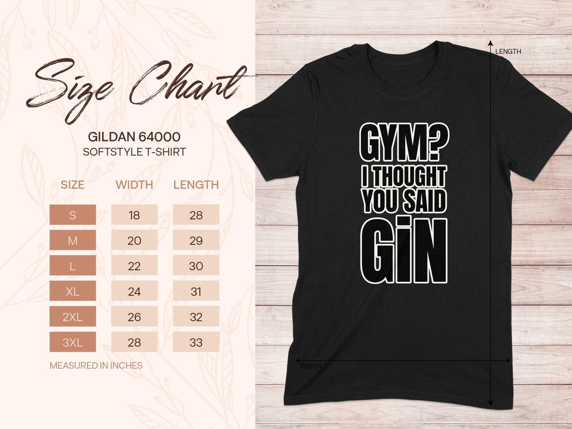 GYM I Thought You Said GIN Funny Graphic T-Shirt product