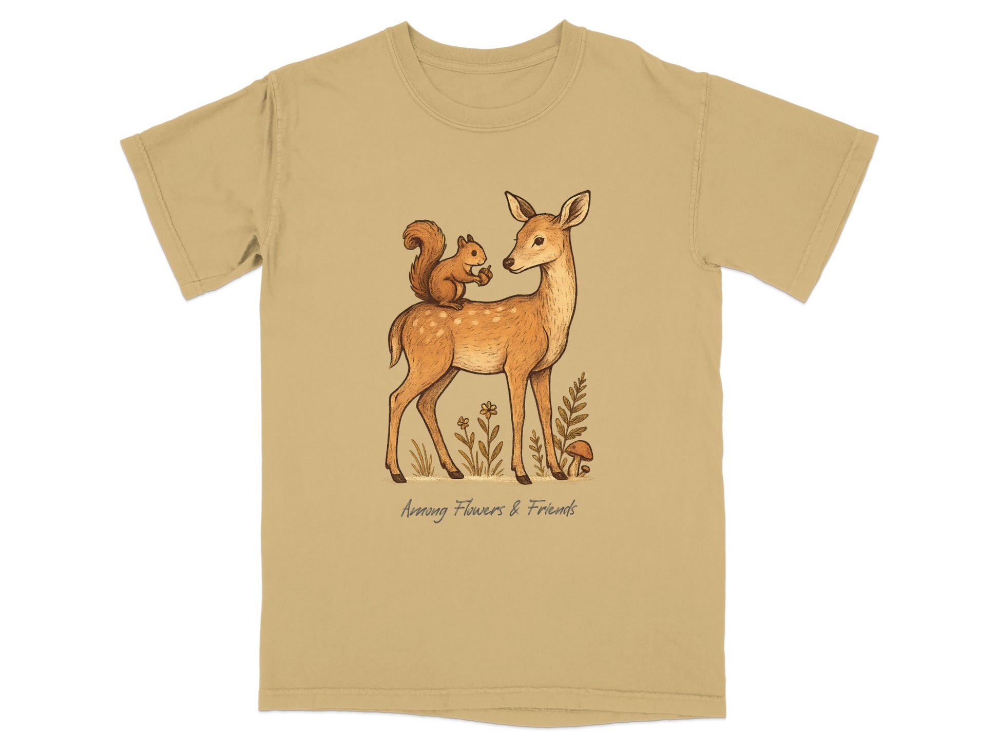 Forest Friends Deer and Squirrel Graphic Tee product