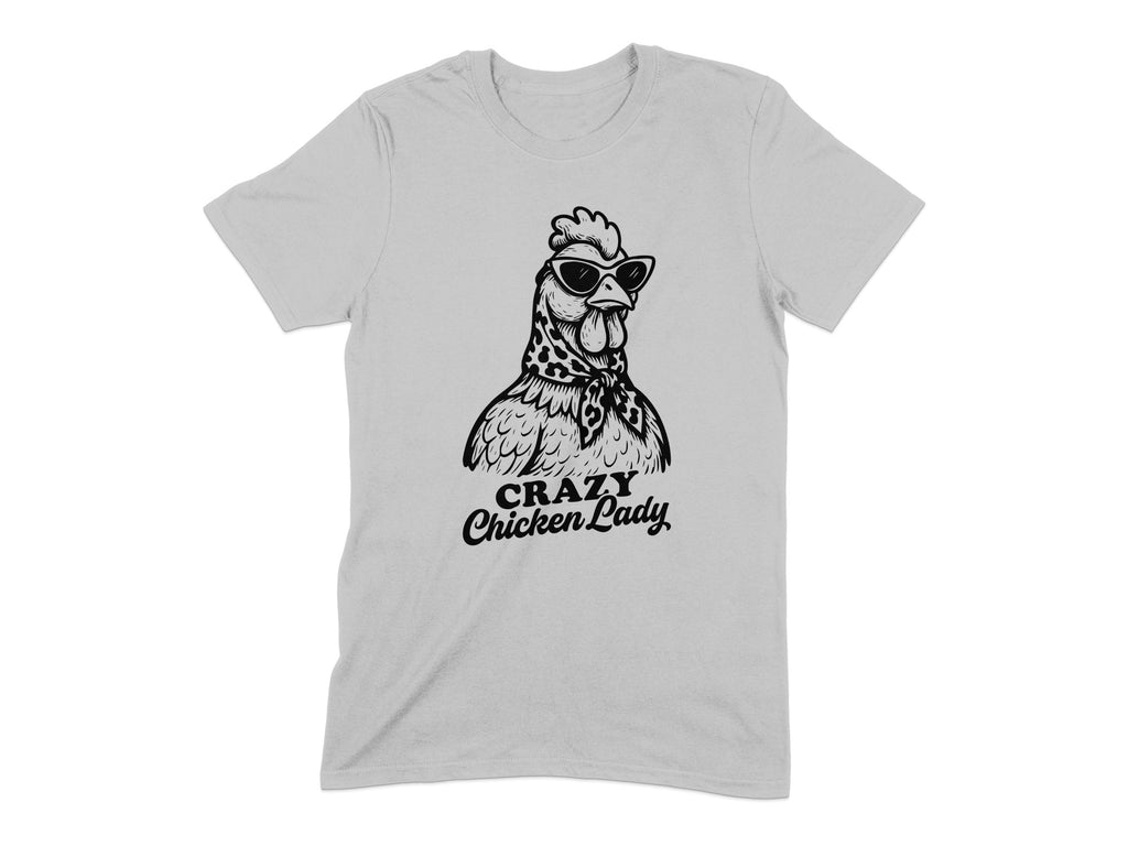 Funny Crazy Chicken Lady Graphic T-Shirt product type