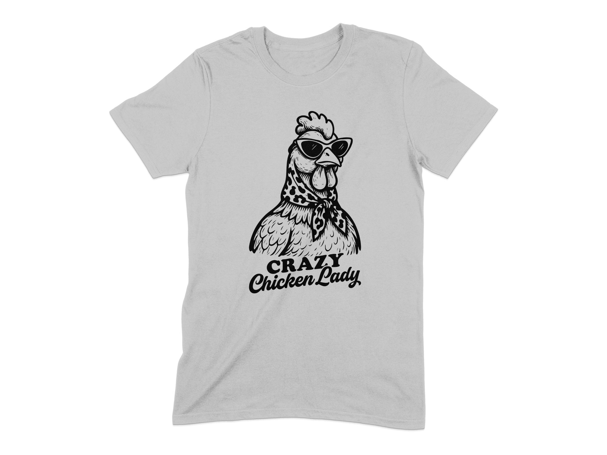 Funny Crazy Chicken Lady Graphic T-Shirt product type