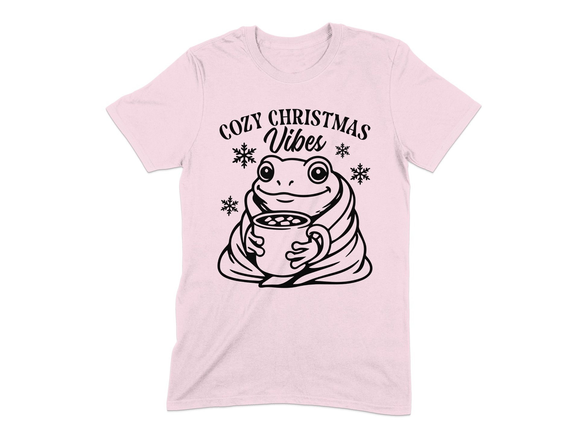 Cozy Christmas Vibes Frog Design T-Shirt product