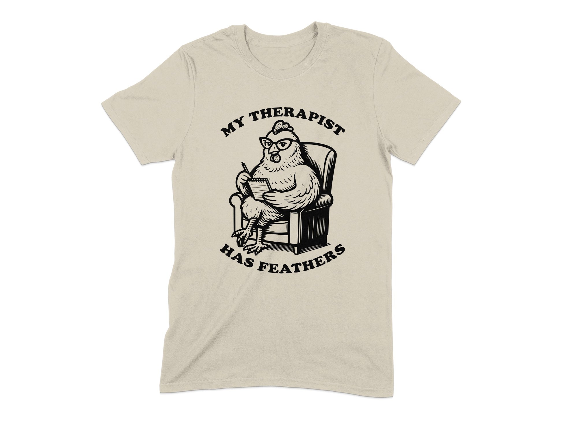 My Therapist Has Feathers Fun Graphic Tee product