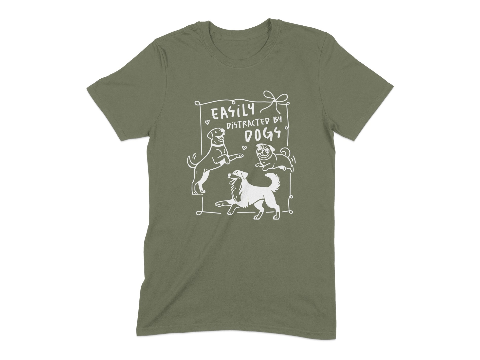 Easily Distracted by Dogs Fun Graphic T-shirt product