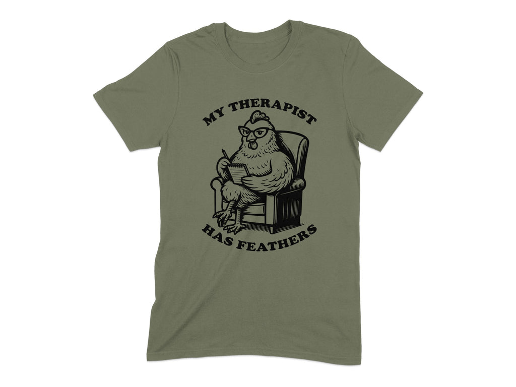 My Therapist Has Feathers Funny Chicken T-Shirt product type