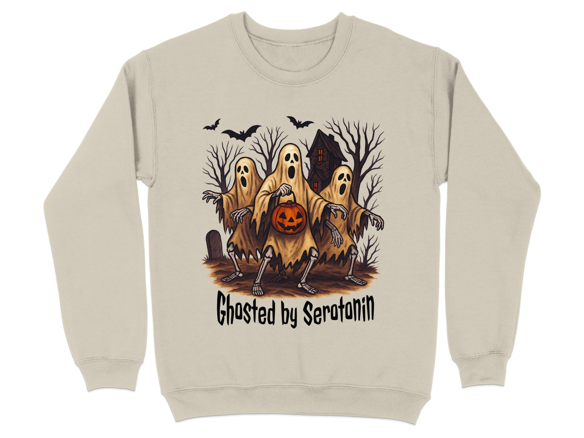 Ghosted by Serotonin Halloween Sweatshirt product type