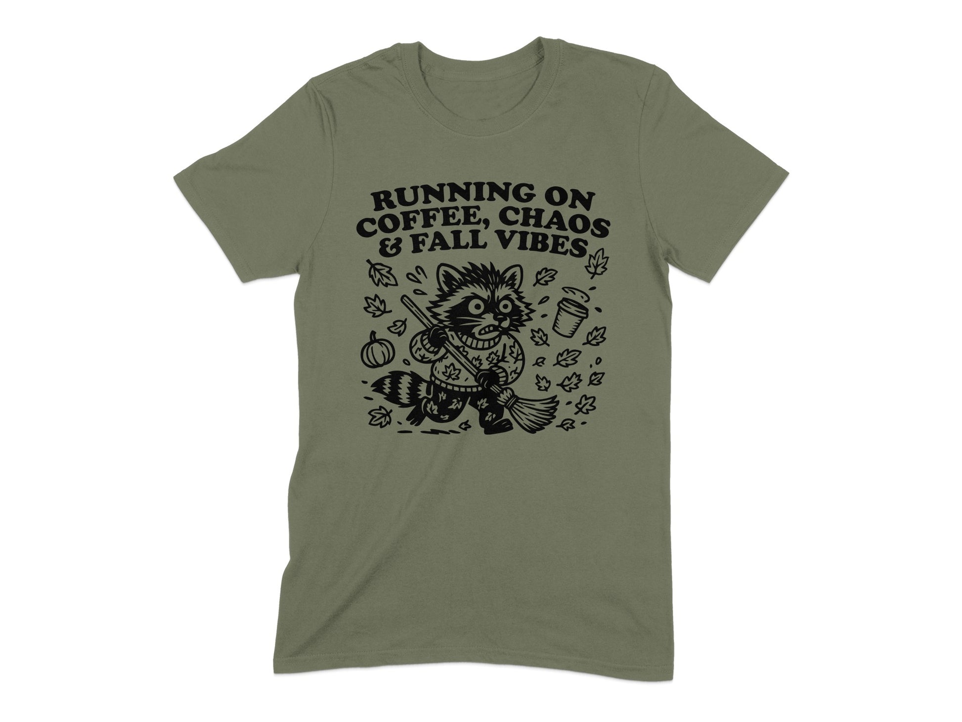 Running on Coffee Chaos Fall Vibes T-shirt product type