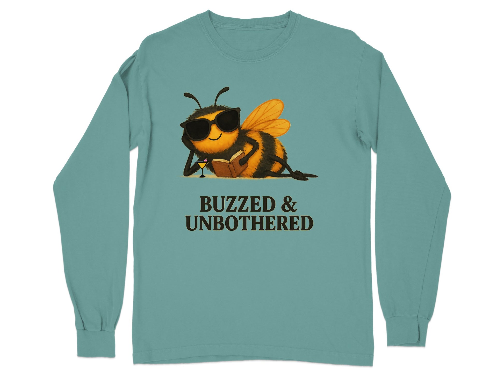 Buzzed and Unbothered Cool Bee Long Sleeve Shirt Product