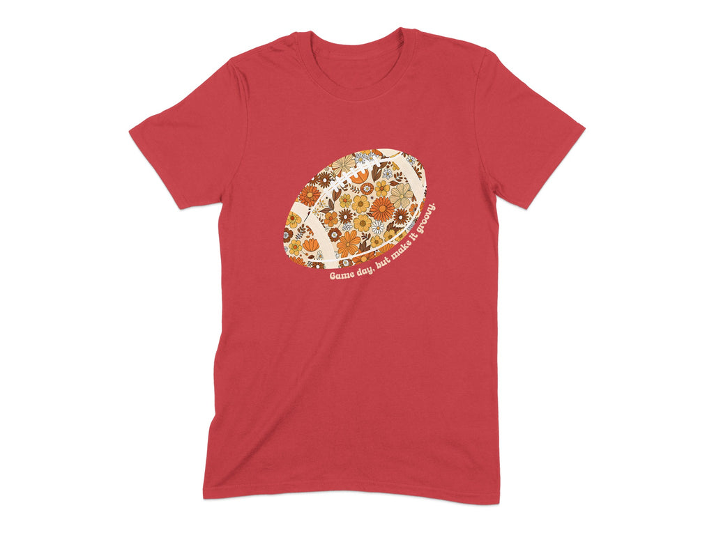 Classic Red Tee with Floral Designed Football product type