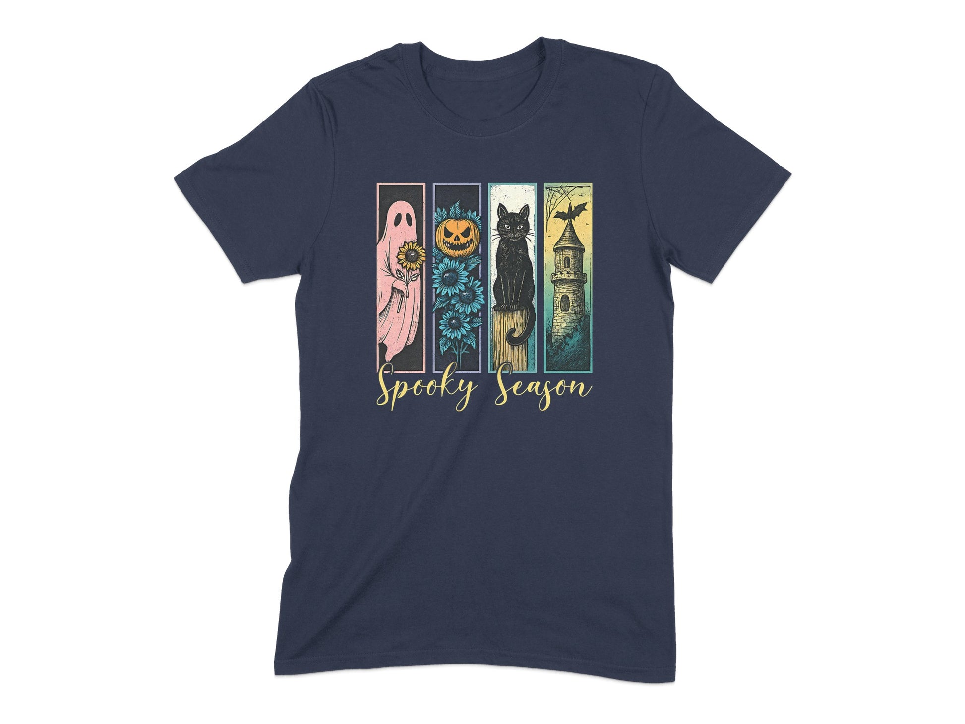 Spooky Season Halloween Cats Ghosts T-Shirt product