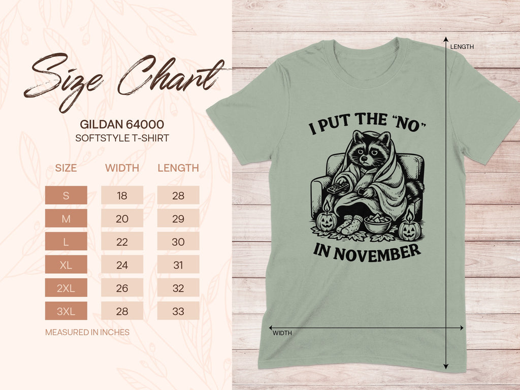 I Put The No In November softstyle t-shirt product type