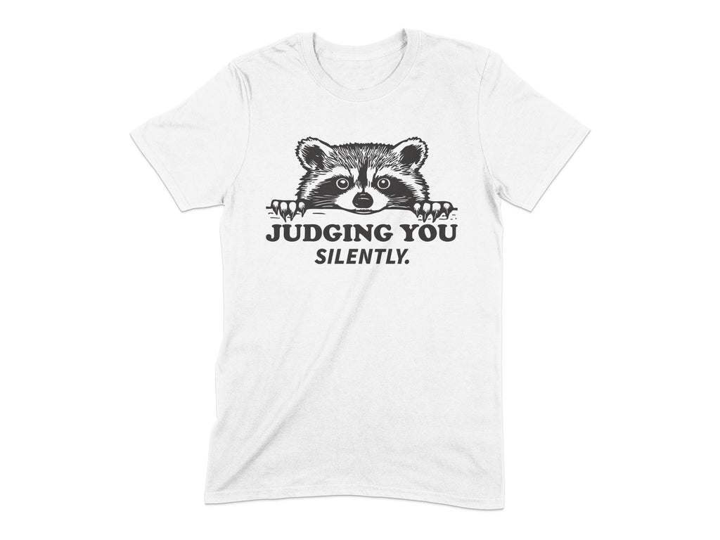 Judging You Silently Raccoon Graphic T-shirt product type