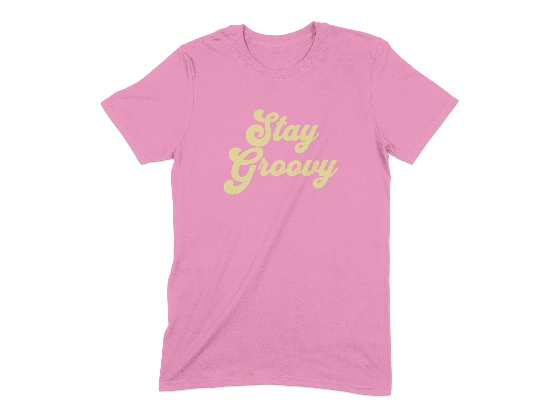 Stay Groovy Pink Tee Shirt Graphic product