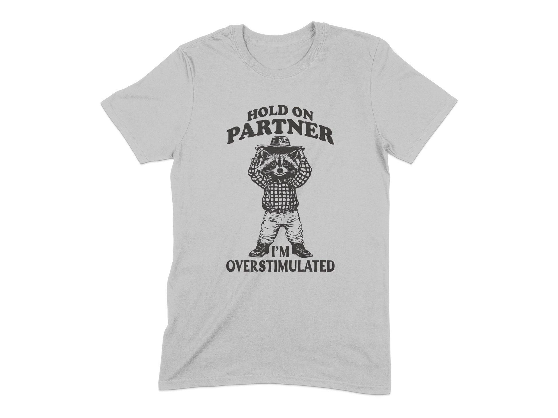 Hold On Partner I'm Overstimulated T-Shirt product