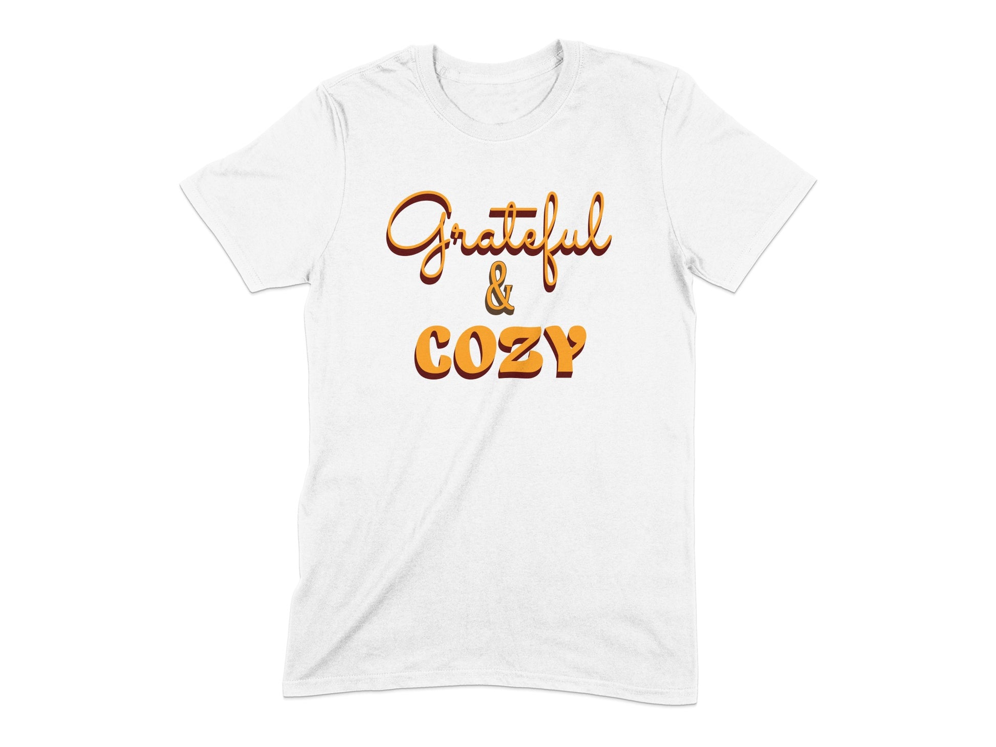 Grateful and Cozy Graphic Tee Comfortable Casual Product